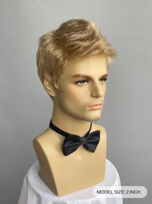 Men Short Blonde Synthetic Wig Short Straight Blonde Wigs For Men Daily Wear Costume Party - Vàng - Xem 2