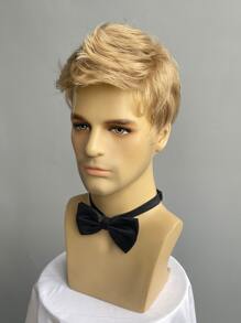 Men Short Blonde Synthetic Wig Short Straight Blonde Wigs For Men Daily Wear Costume Party - Vàng - Xem 3