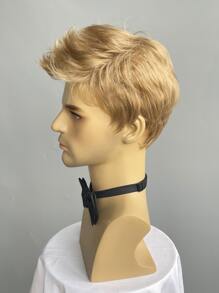 Men Short Blonde Synthetic Wig Short Straight Blonde Wigs For Men Daily Wear Costume Party - Vàng - Xem 7