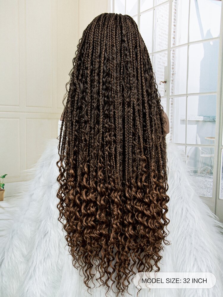 9*6蕾絲前超長編織人造假髮 - 漸層 - 查看 3