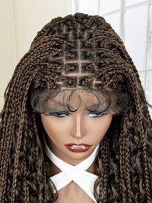 9*6 Lace Front Extra Long Braided Synthetic Wig - Ombre - View 6