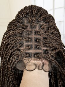 9*6 Lace Front Extra Long Braided Synthetic Wig - Ombre - View 7