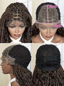 9*6 Lace Front Extra Long Braided Synthetic Wig - Ombre - View 8