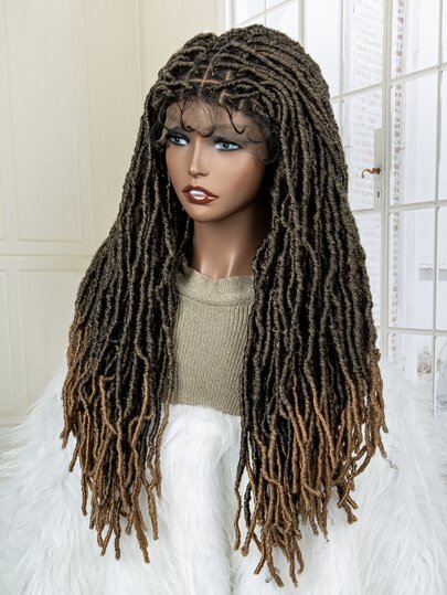 9*6 Lace Front Long Braided Synthetic Wig