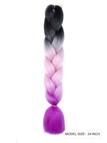 Ombre Long Synthetic Hair Braid - Multicolor - View 2