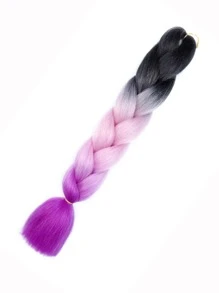 Ombre Long Synthetic Hair Braid - Multicolor - View 3