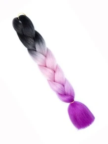 Ombre Long Synthetic Hair Braid - Multicolor - View 4