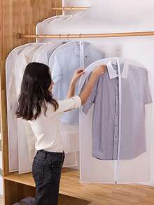 1pc Clear Hanging Clothes Storage Bag - Multicolor - View 2