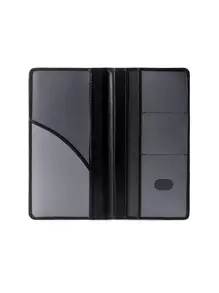 1入組超薄駕駛執照皮套，男女汽車登記和保險夾保護套，帶磁性閉合設計，用於卡片、基本文件、駕駛執照照片 PU 皮革長護照夾錢包，黑色 - 黑色 - 查看 5