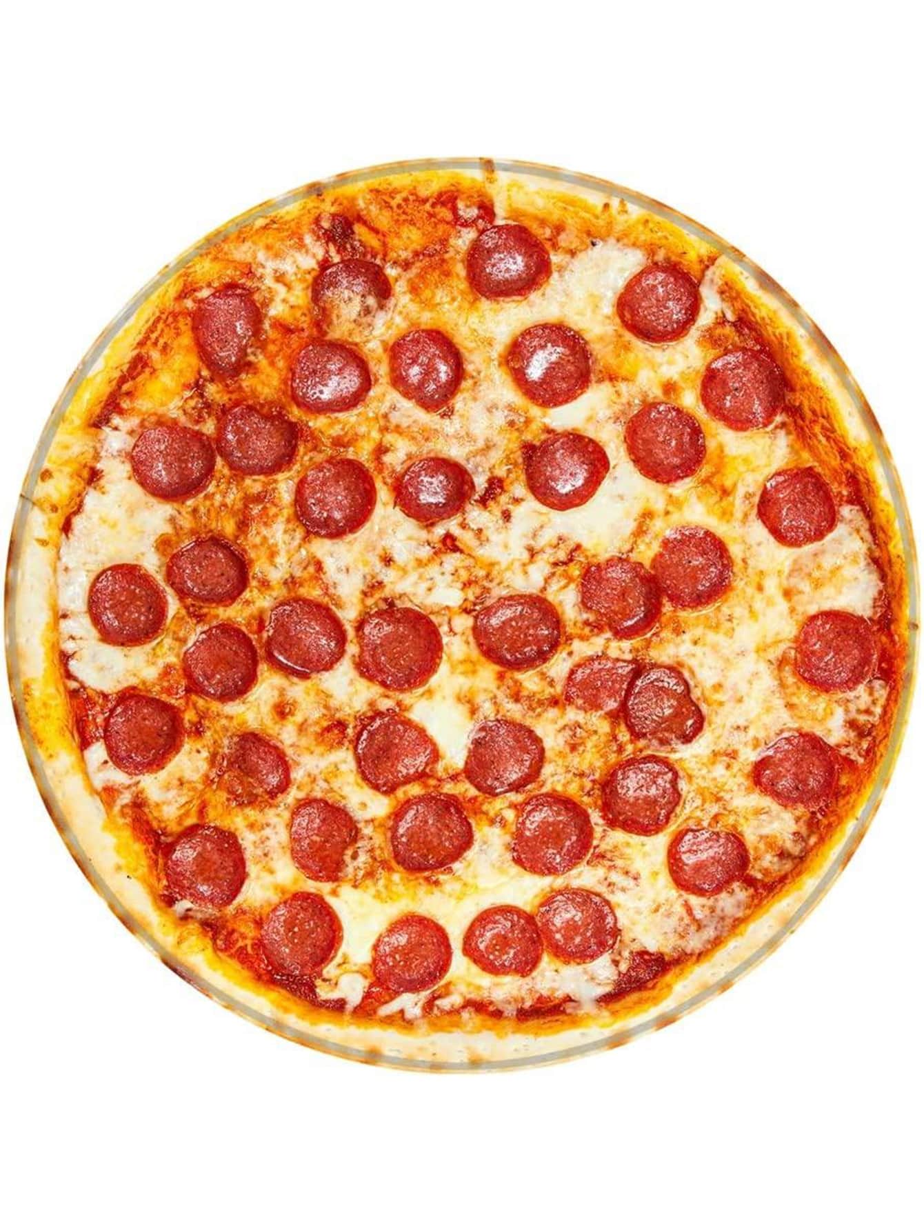 1 pieza manta de franela, manta redonda con diseño de Pizza para decoración del hogar - Multicolor - Ver 1