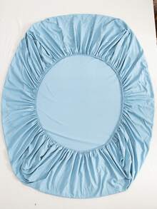 1 PC Chải Đồng Màu Trang Bị Tấm, Mềm Mại Chăn Ga Gối Cung Cấp, Chăn Cho Phòng Ngủ - Màu xanh lam - Xem 6