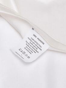 1入組白色無填充物枕套極簡滌綸家用枕套 - 白色 - 查看 5