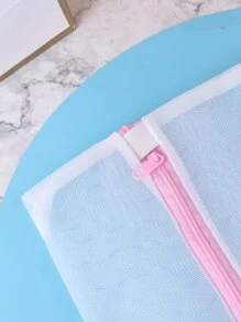 1pc Mesh Laundry Bag - Pink - View 7