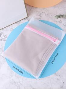 1pc Mesh Laundry Bag - Pink - View 8