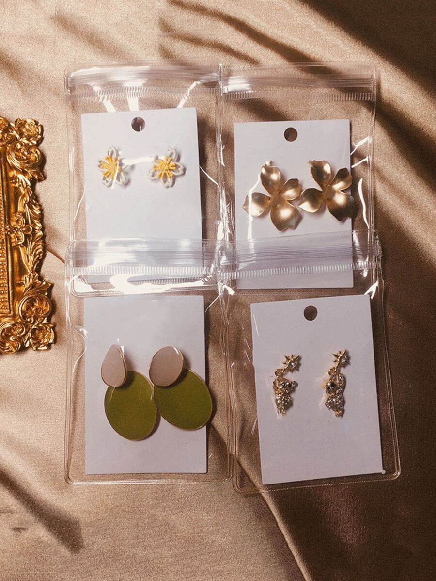 40入組透明首飾收納袋 - 白色 - 查看 1