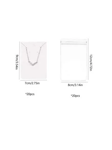 40入組透明首飾收納袋 - 白色 - 查看 2