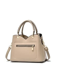 Minimalist Novelty Bag With Bag Charm, Mother's Day Gift For Mom - Apricot - View 7