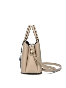 Minimalist Novelty Bag With Bag Charm, Mother's Day Gift For Mom - Apricot - View 3