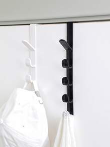 1 Móc Treo Móc Treo Trên Cửa, 5 Móc Treo Nhựa Giá Treo Đồ Cho Áo Khoác, Nón, Áo Choàng, Sơ Mi, Thắt Lưng, Túi Xách, Khăn, Tủ Quần Áo Và Phòng Tắm - trắng - Xem 6