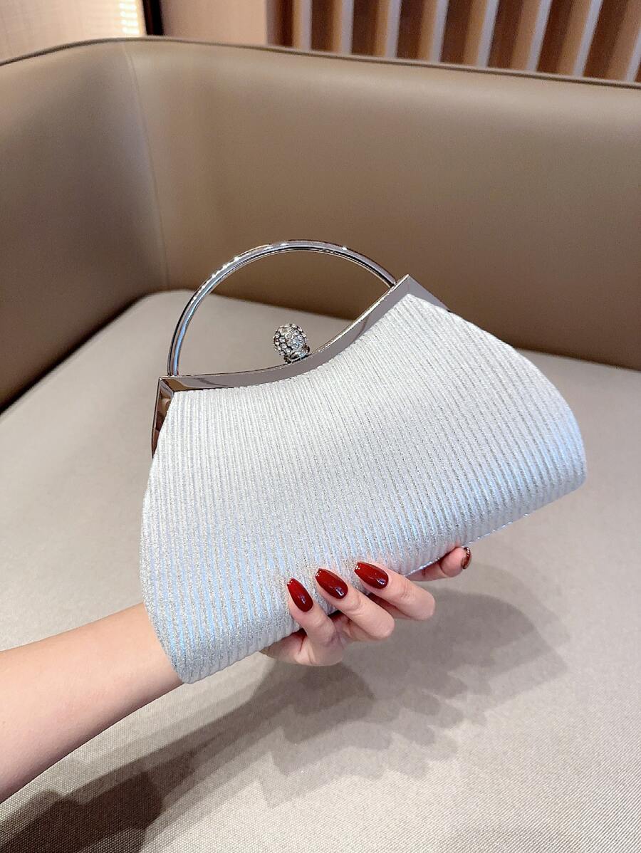 Moonlit EveBag 迷人的閃光閃亮，閃片，奢華，閃亮閃爍的鑽石裝飾盒包晚宴包，派對女孩，女人，新娘完美適用於派對、婚禮、舞會、晚宴/宴會