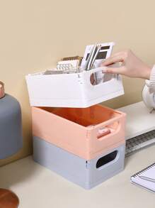 1pc Foldable Desktop Storage Basket