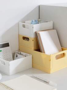 1pc Foldable Desktop Storage Basket