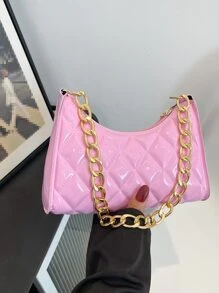 衍縫細節鏈條法棍包