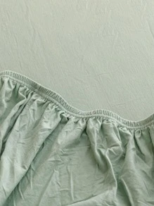 Set sábana bajera sin relleno liso - Verde - Ver 6