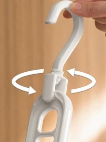1pc Multi-Functional Clothes Hanger, Saving Closet Space - White - View 4