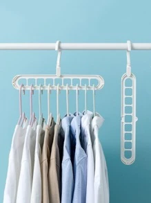 1pc Multi-Functional Clothes Hanger, Saving Closet Space - White - View 5