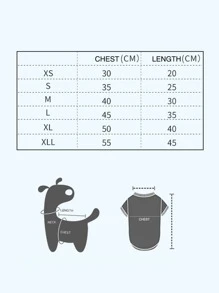 1pc Pineapple Pattern Pet Shirt - White - View 3