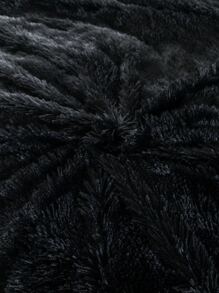 Chăn sang trọng màu rắn - màu đen - Xem 4