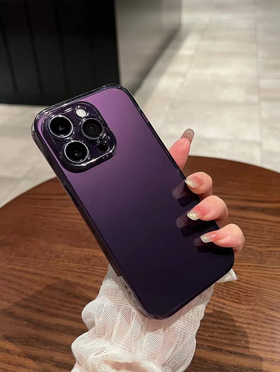 適用於iPhone 11，iPhone 13，iPhone 14 Pro Max的透明手機殼 - 紫色 - 查看 1