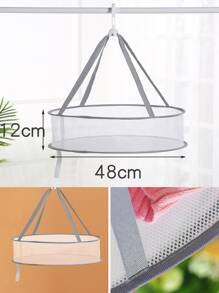 1 pieza Cesta a capas ropa secado - Blanco - Ver 3