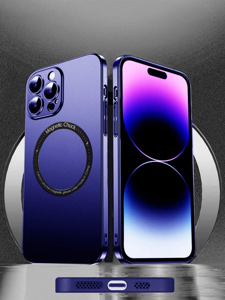 Funda magnética anticaída para teléfono compatible con iPhone 15/15Pro/15Plus/15Promax - Azul - Ver 1