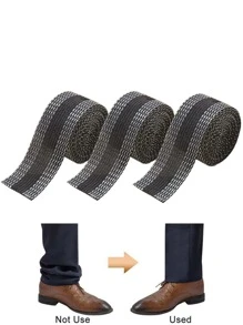 1卷自粘褲在褲邊上貼鐵縮短牛仔褲服裝和牛仔褲服裝DIY縫紉面料 - 黑色 - 查看 4