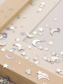 1pack Star & Moon Design Throwing Confetti - Silver - View 2
