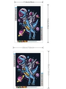 恐龍圖案DIY鑽石畫不附框架