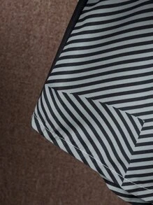 SHEIN 小男童條紋印花襯衫和短褲不帶T恤 - 彩色 - 查看 6