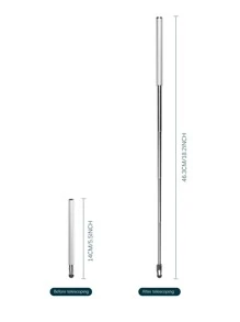 1 pieza Bolígrafo stylus retractable universal Activo pantalla táctil compatible con IOS & Android - Plateado - Ver 3