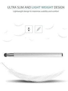 1 pieza Bolígrafo stylus retractable universal Activo pantalla táctil compatible con IOS & Android - Plateado - Ver 4