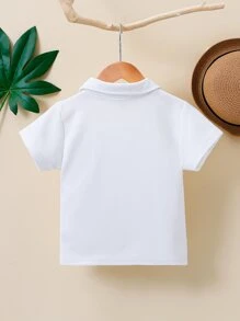 小男童字母圖案POLO衫