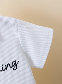 小男童字母圖案POLO衫