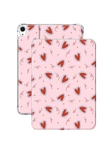 Vỏ màu hồng họa tiết trái tim Tương thích với iPad - Nhiều màu - Xem 1