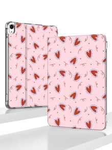 Vỏ màu hồng họa tiết trái tim Tương thích với iPad - Nhiều màu - Xem 4