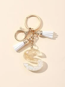 Móc khóa chữ cái & tua rua - Nhiều màu - Xem 2