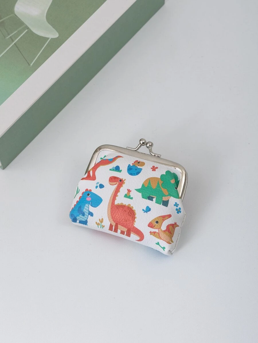 Cartera De Monedas Mini Cute Con Broche Para Niños, Cartera De Monedas De Impresión Multicolor En Pu - Multicolor - Ver 1