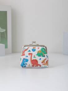 Cartera De Monedas Mini Cute Con Broche Para Niños, Cartera De Monedas De Impresión Multicolor En Pu - Multicolor - Ver 2