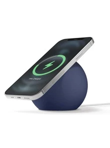 1pc Plain Phone Charger Stand Compatible With Magsafe - Navy Blue - View 6