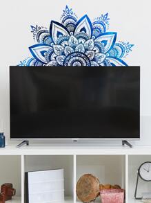 1pc Mandala Pattern Wall Sticker,Stickers,Wall Decal, Vinyl Decal For Home Decorations,Spring Decoration Items Refresh Your Home,Rama Decoration Stickers Gifts Birthday Graduation - Multicolor - View 3